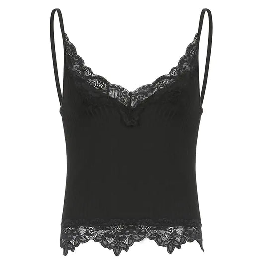 Sexy Irregular V-neck Lace Women's Sling Top