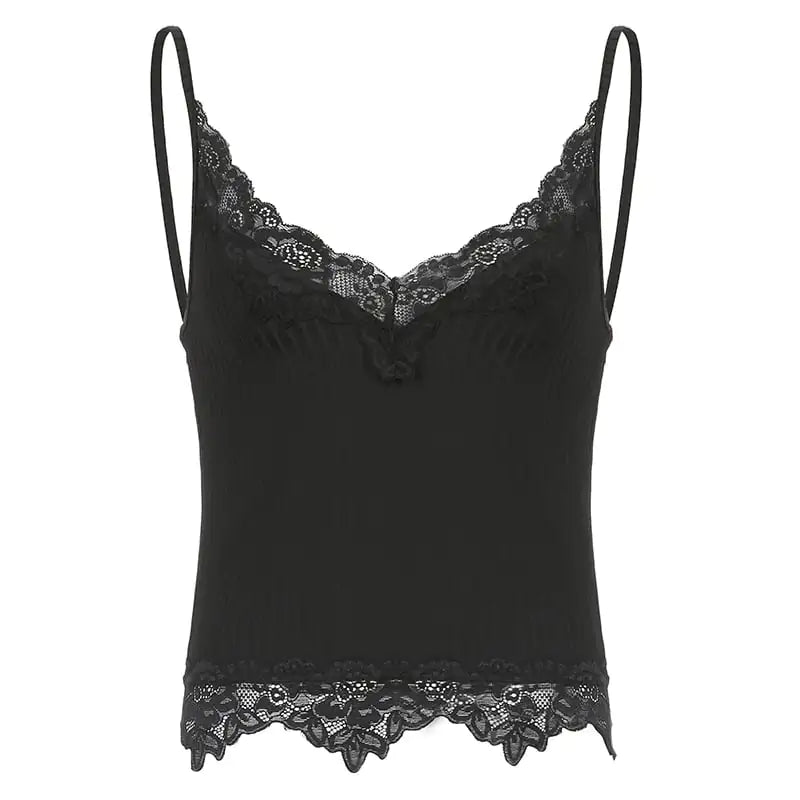 Sexy Irregular V-neck Lace Women's Sling Top
